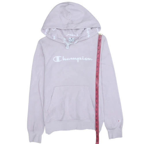Champion Womens Pink Pullover Hoodie Medium Cotton Blend Casual - Image 2