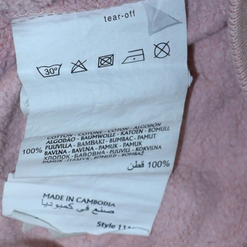 Champion Womens Pink Pullover Hoodie Medium Cotton Logo Sweatshirt - Image 6