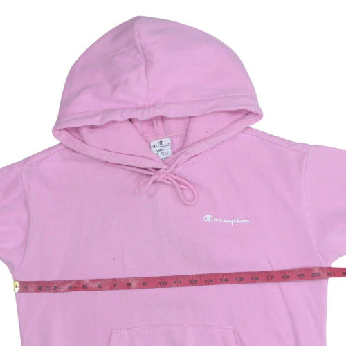 Champion Womens Pink Pullover Hoodie Small Cotton Blend Casual - Image 2