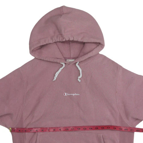 Champion Womens Pink Reverse Weave Pullover Hoodie Small - Image 3
