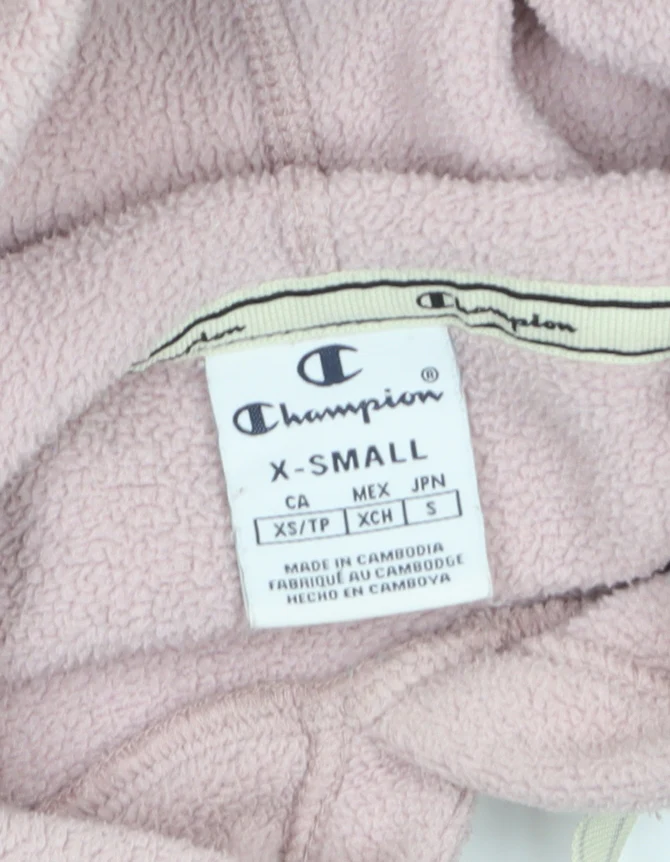 Champion Womens Pink XS Pullover Hoodie Fleece Logo Sweatshirt - Image 5
