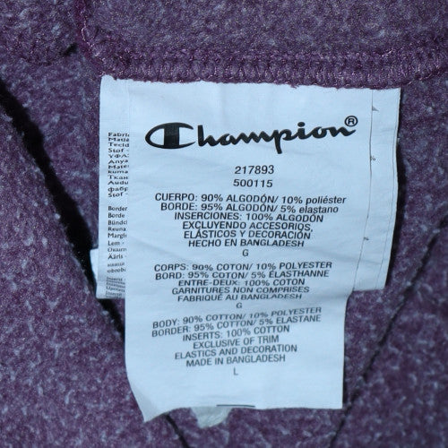 Champion Womens Purple Pullover Hoodie Size L Cotton Blend - Image 6
