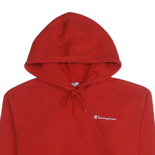 Champion Women's Red Pullover Hoodie Medium Fleece Casual Sweatshirt - Image 8