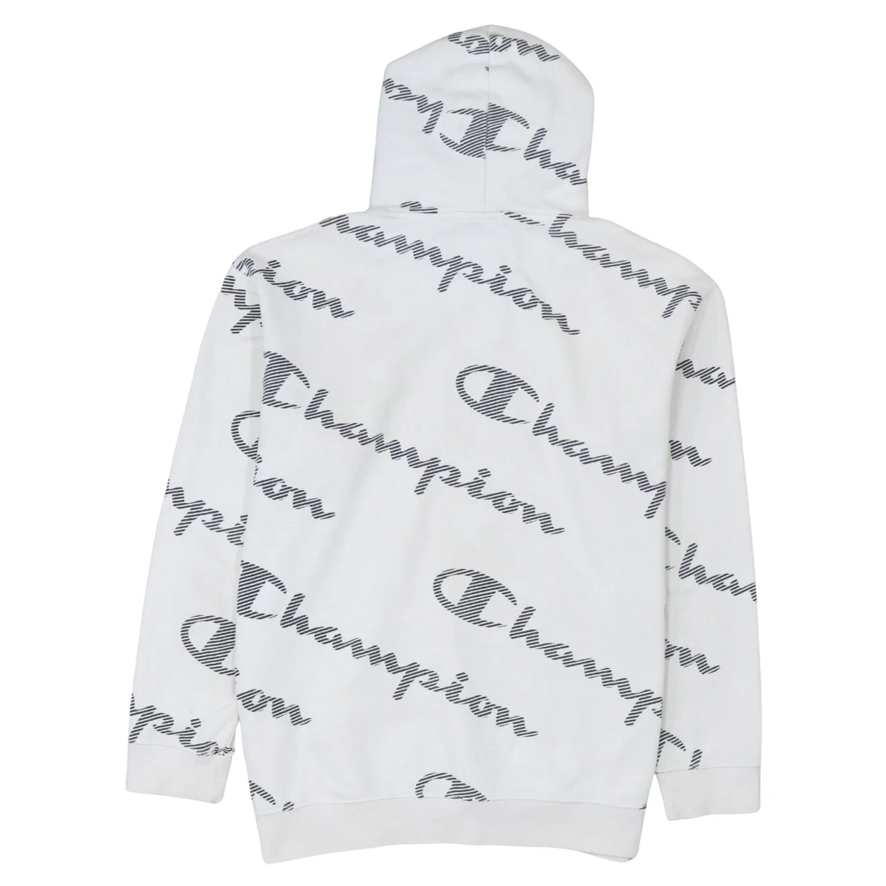 Champion Women's White Medium Pullover Hoodie with Logo Print - Image 4