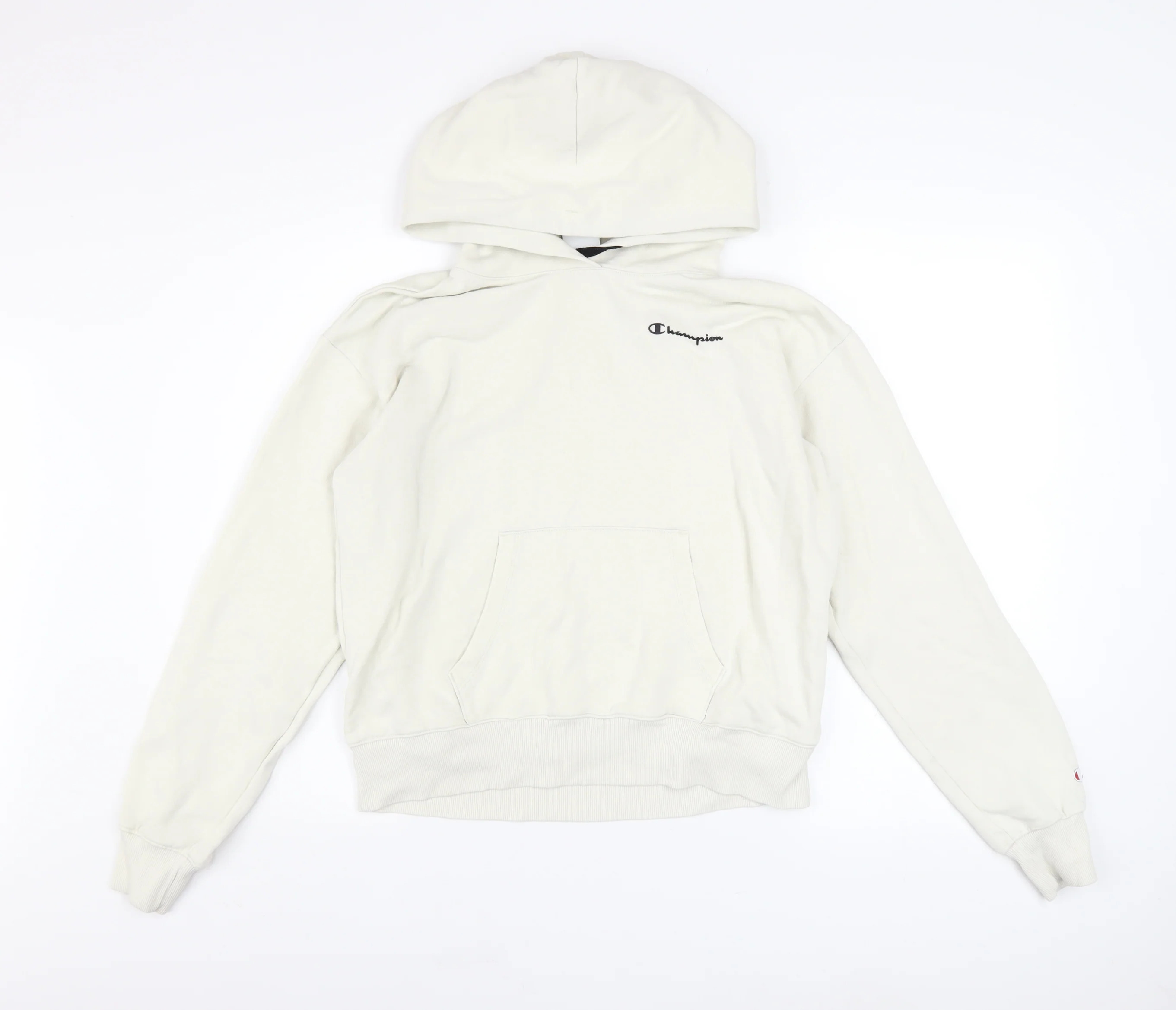 Champion Women's White Pullover Hoodie Large Cotton Blend