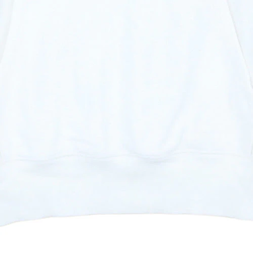Champion Women's White Pullover Hoodie Small Logo Cotton Blend - Image 7