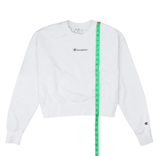 Champion Women's White Small Crew Neck Pullover Sweatshirt - Image 3