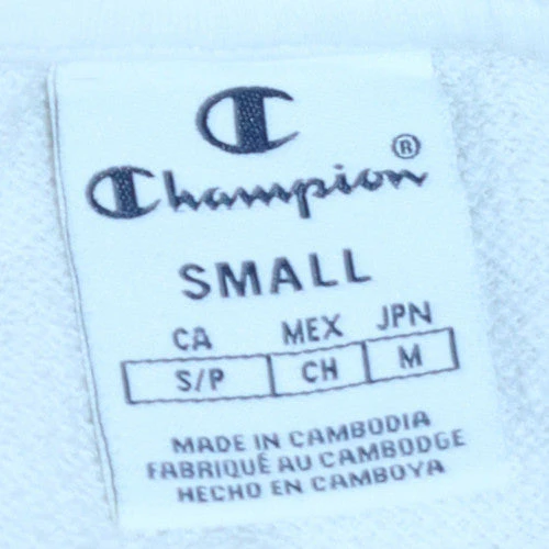 Champion Women's White Small Crew Neck Pullover Sweatshirt - Image 5