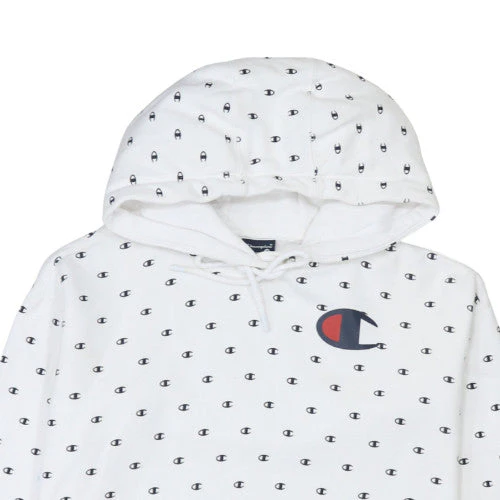Champion Womens White Small Pullover Hoodie with Logo Print - Image 8
