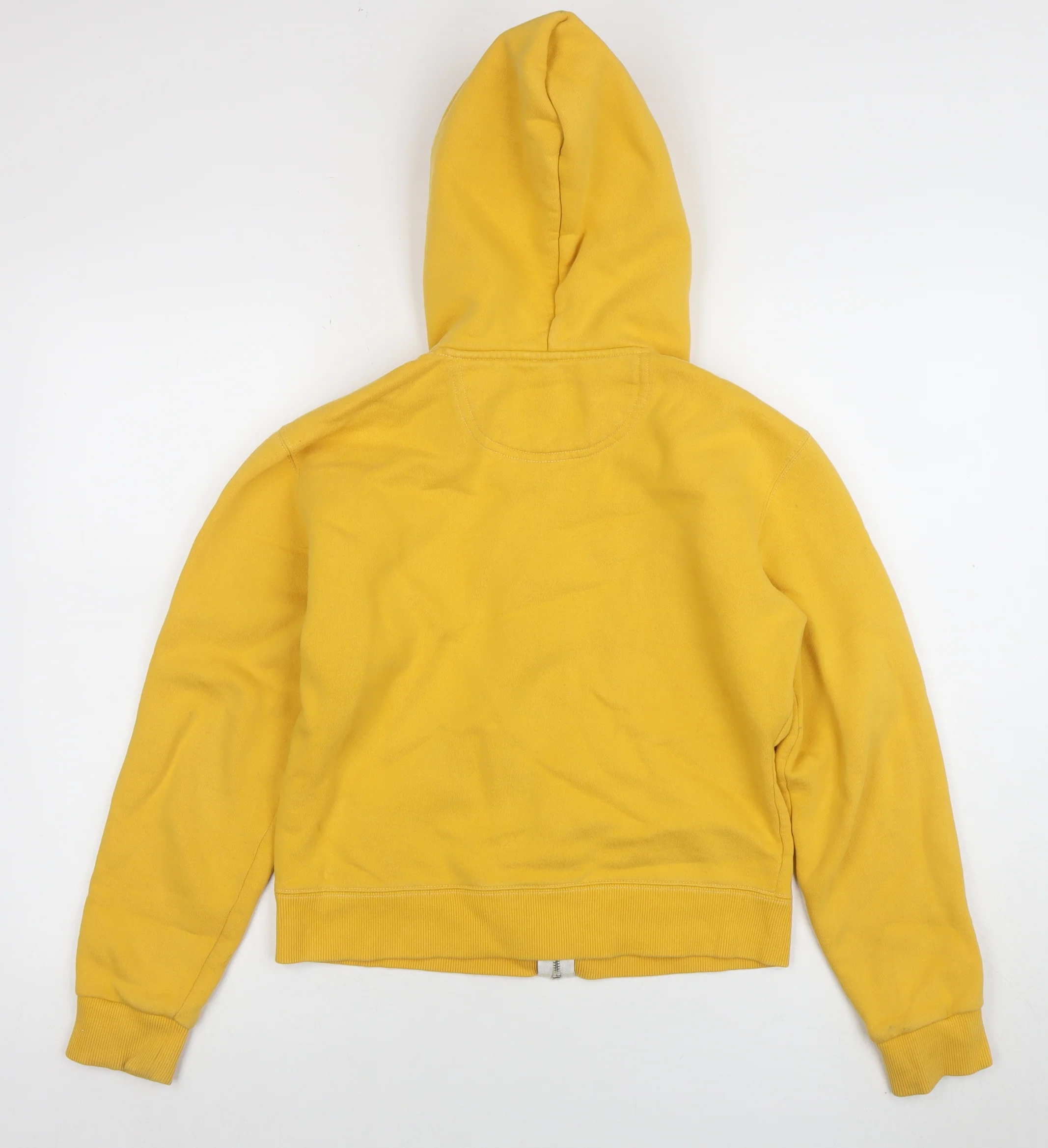 Champion Womens Yellow Full Zip Hoodie Cotton Blend M - Image 3