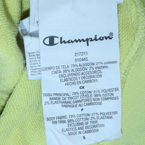 Champion Women's Yellow Small Pullover Hoodie with Logo - Image 6