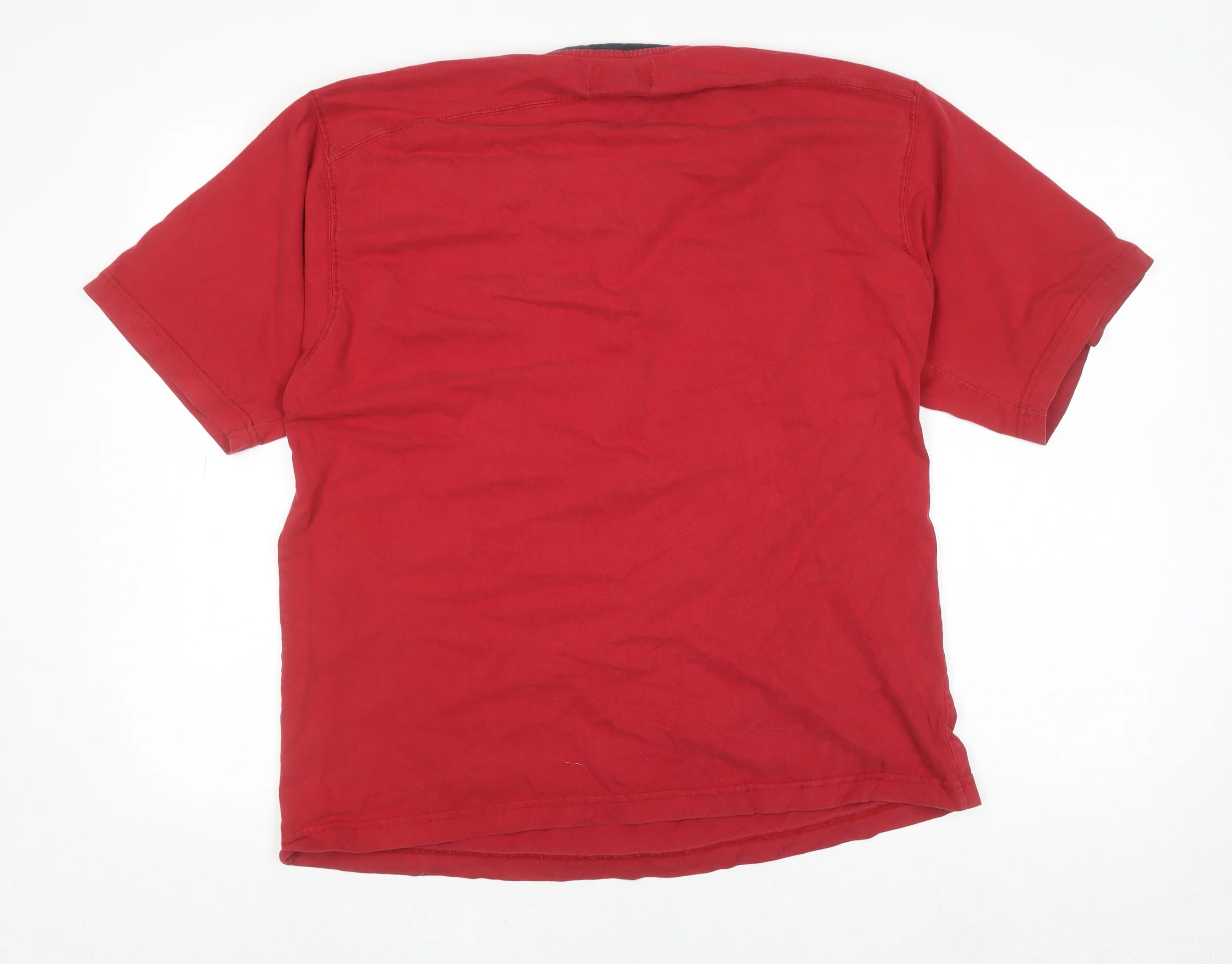 Chaps Ralph Lauren Men's Red Cotton V-Neck Short Sleeve T-Shirt XL - Image 3