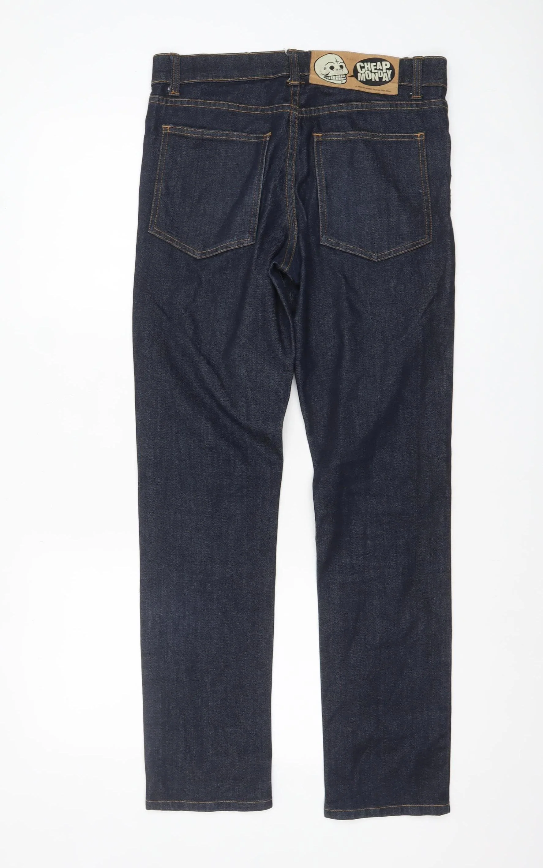 Cheap Monday Men's Blue Slim Straight Leg Jeans 31x32 Denim - Image 3