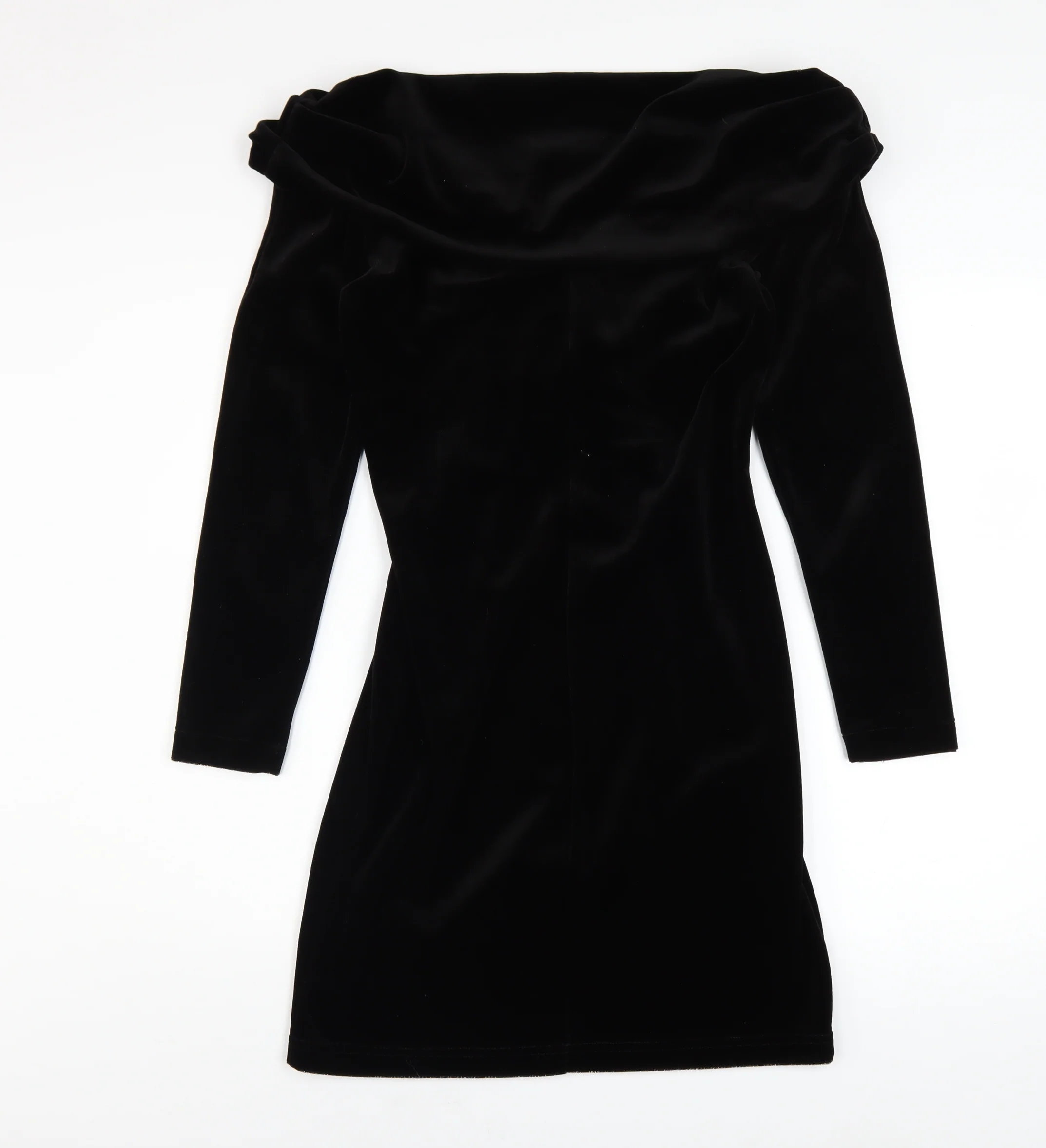 Classic by Freemans Women's Black Velvet Bodycon Dress Size 14 - Image 3