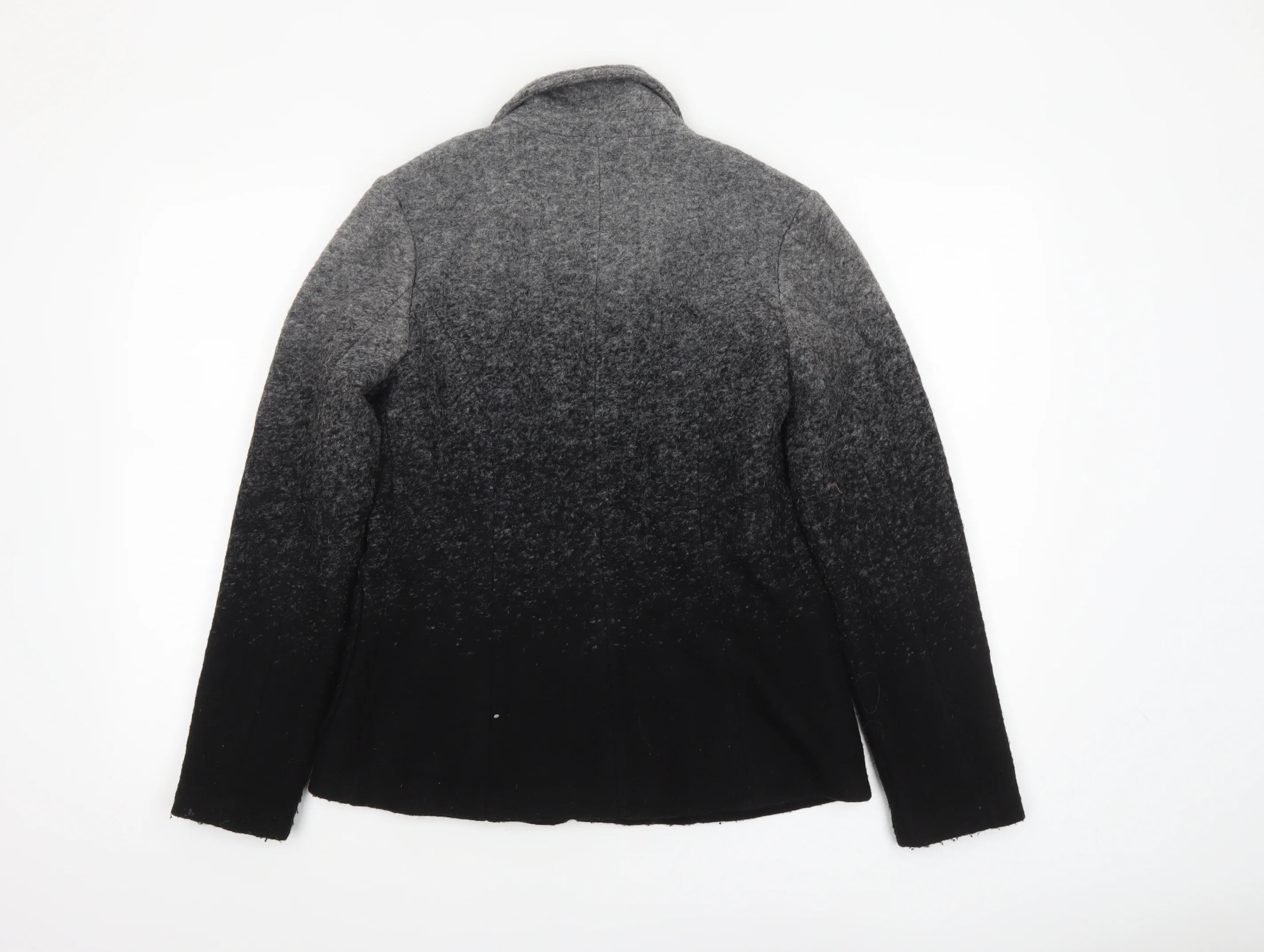 Clements Ribeiro Portobello Womens Grey Black Wool Blend Single-Breasted Blazer UK10 - Image 3