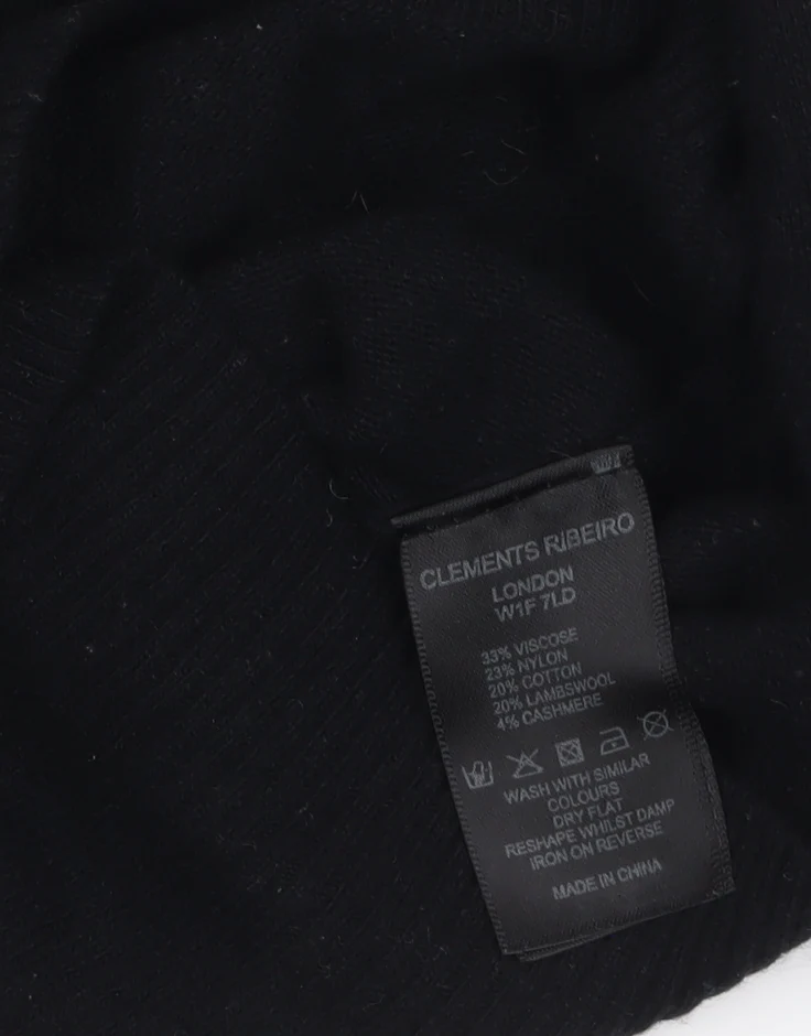 Clements Ribeiro Women’s Black Beaded Collar Jumper Size 14 - Image 4