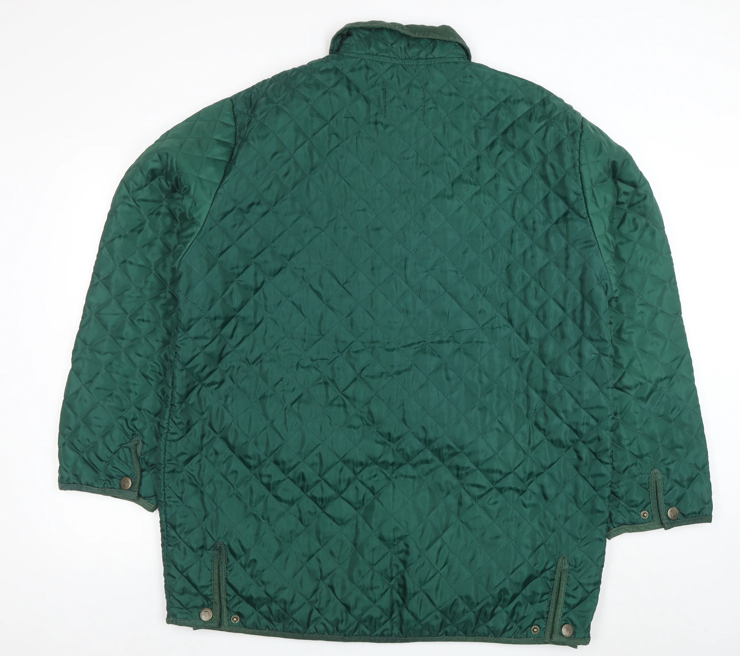 Clinton Men's Green Quilted Nylon Jacket XL Vintage Casual - Image 3