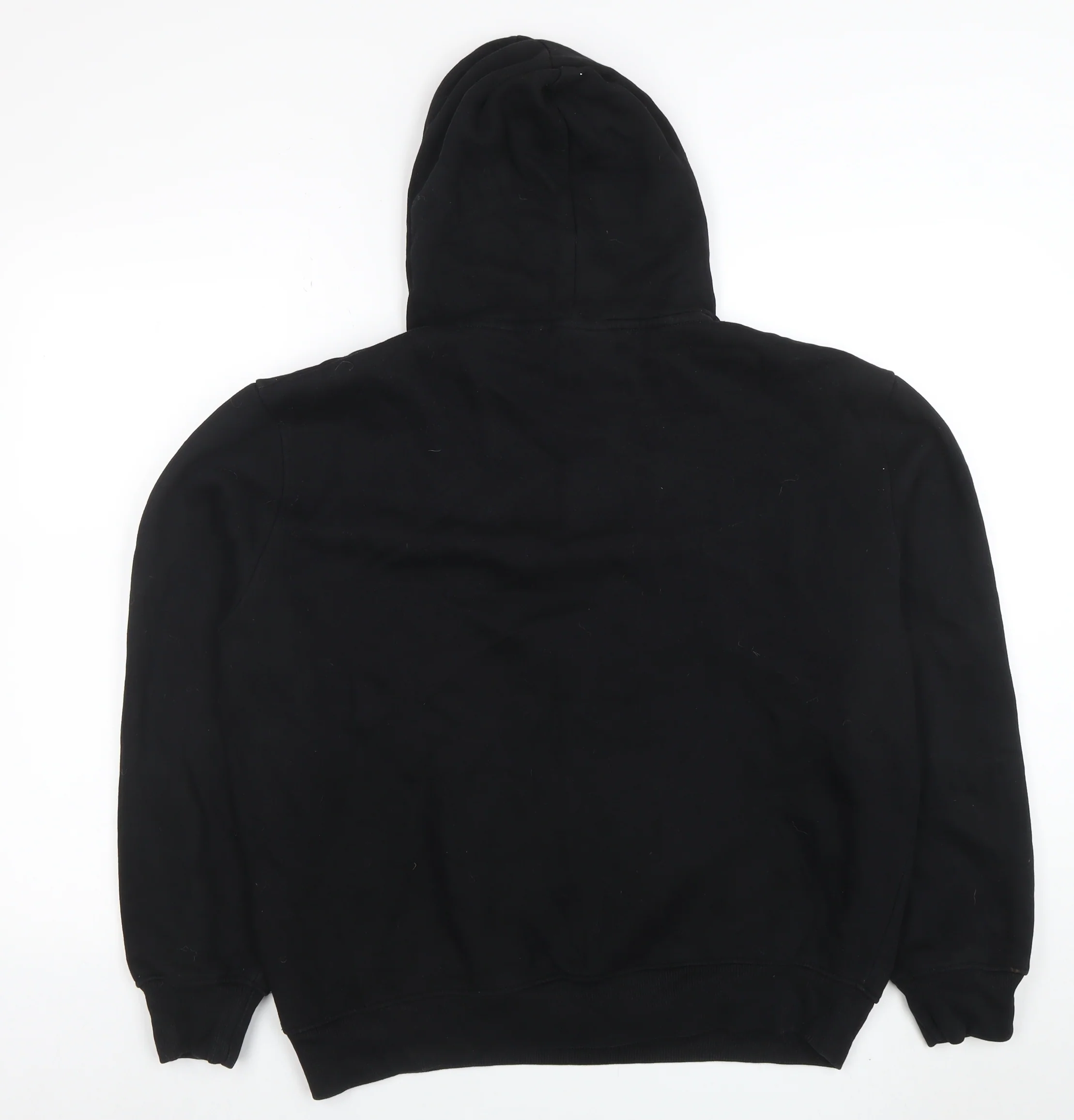 Closure London Men’s Black Pullover Hoodie L Graphic Logo Fleece - Image 3