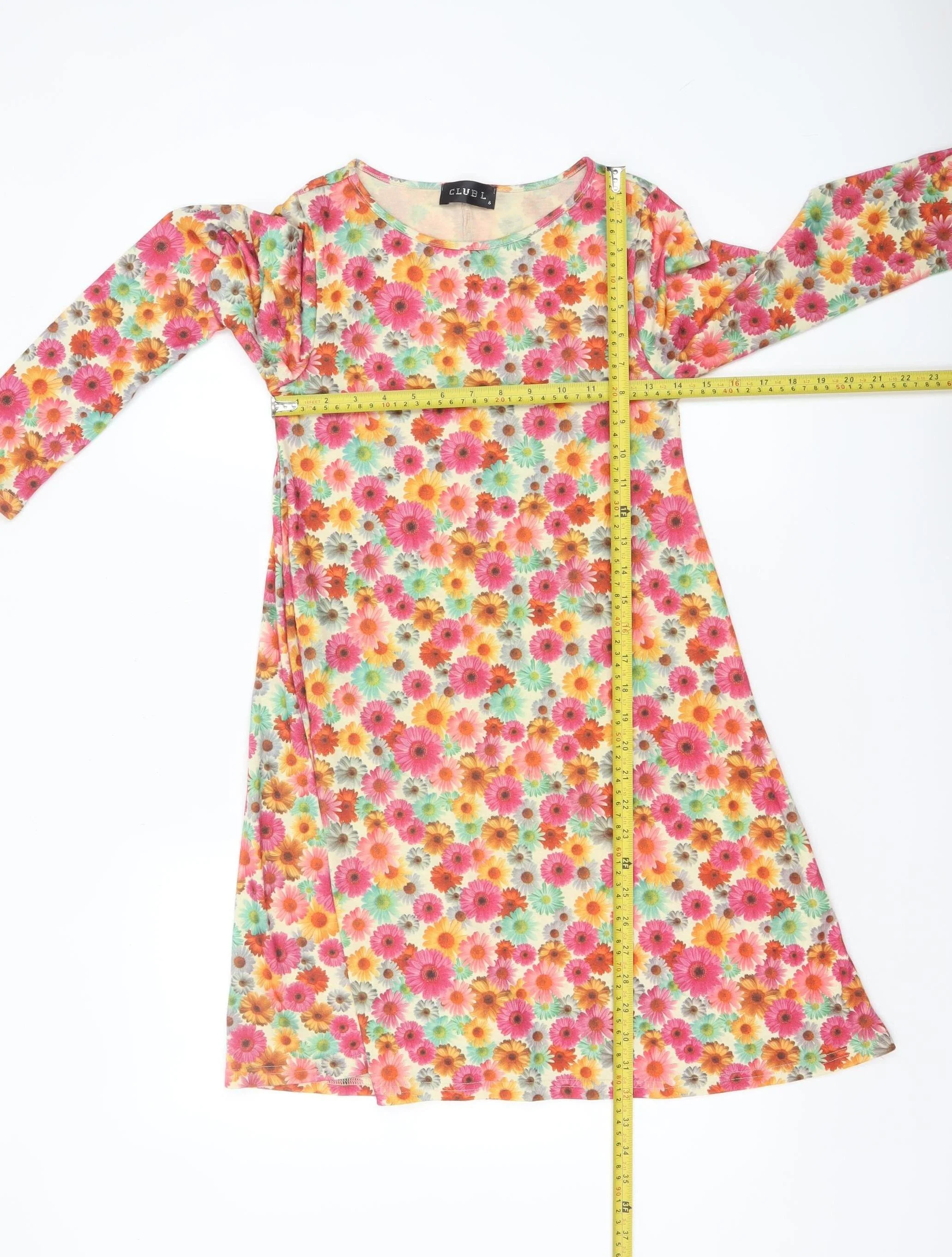 Club L Women’s Multicoloured Floral Shift Dress Size 8 - Image 2