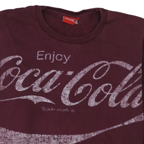 Coca-Cola Mens Red Pullover Crew Neck Sweatshirt L Graphic Print - Image 7