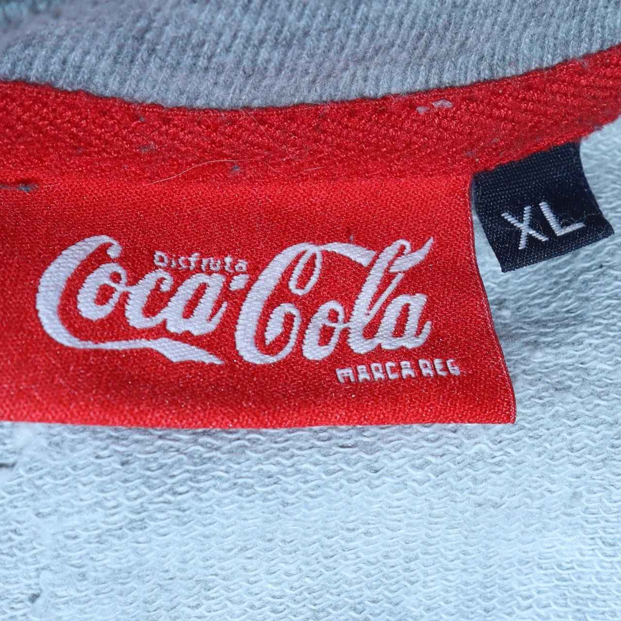 Coca-Cola Women’s Grey Crew Neck Long Sleeve Pullover Sweatshirt XL - Image 5