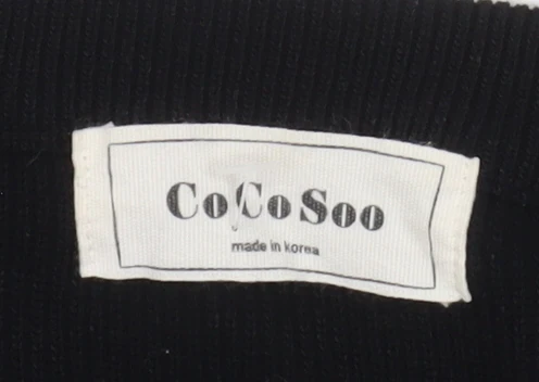 CoCo Soo Womens Black Size 12 Relaxed Knit Bow Sleeve Jumper - Image 4