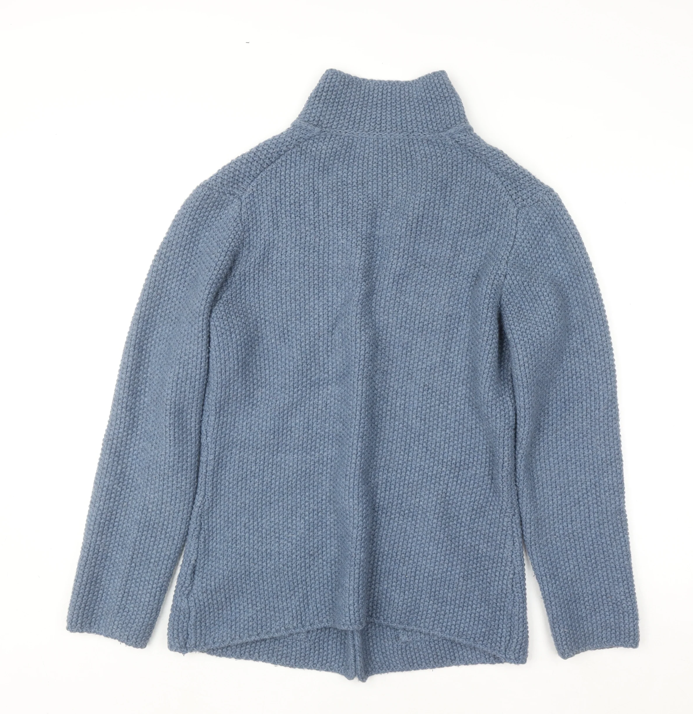 Cococi Women Blue Chunky Knit V-Neck Cardigan UK 14 - Image 3