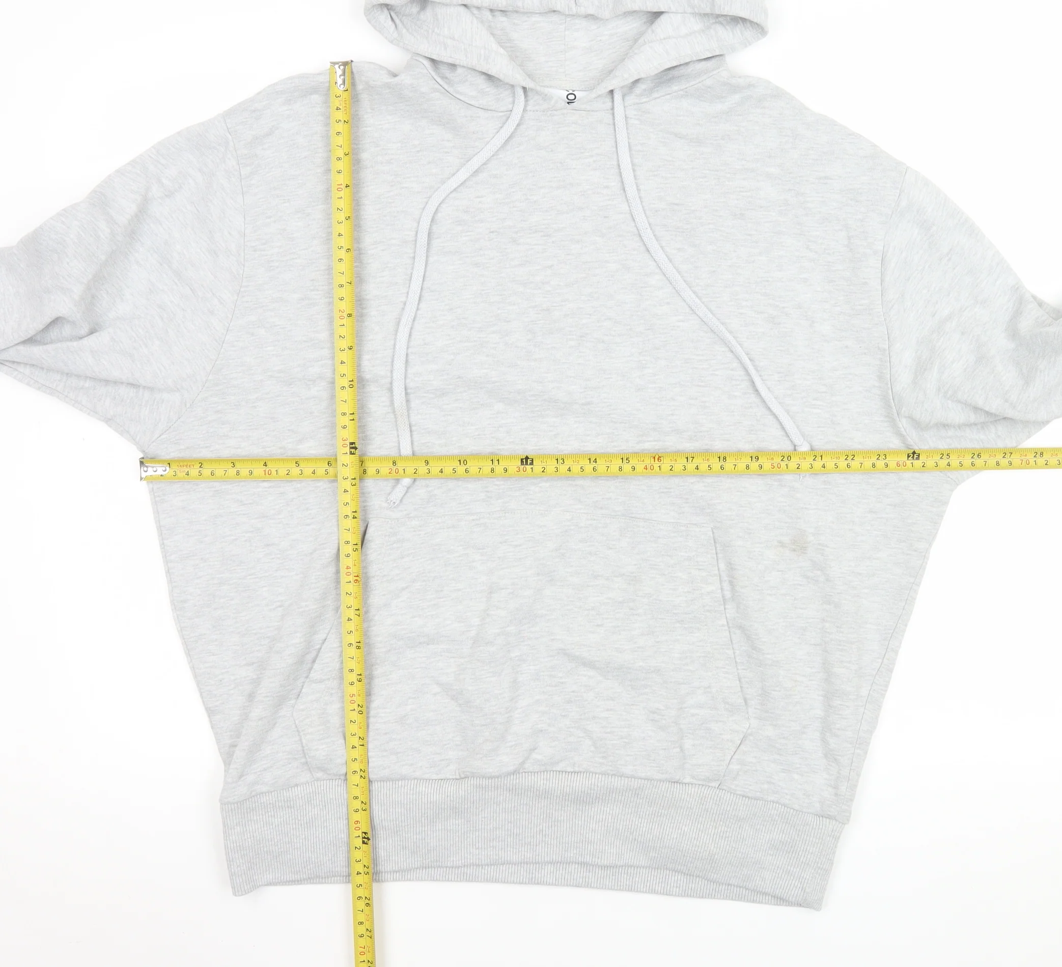Collusion Men's Grey Pullover Hoodie Size M Regular Fit - Image 2