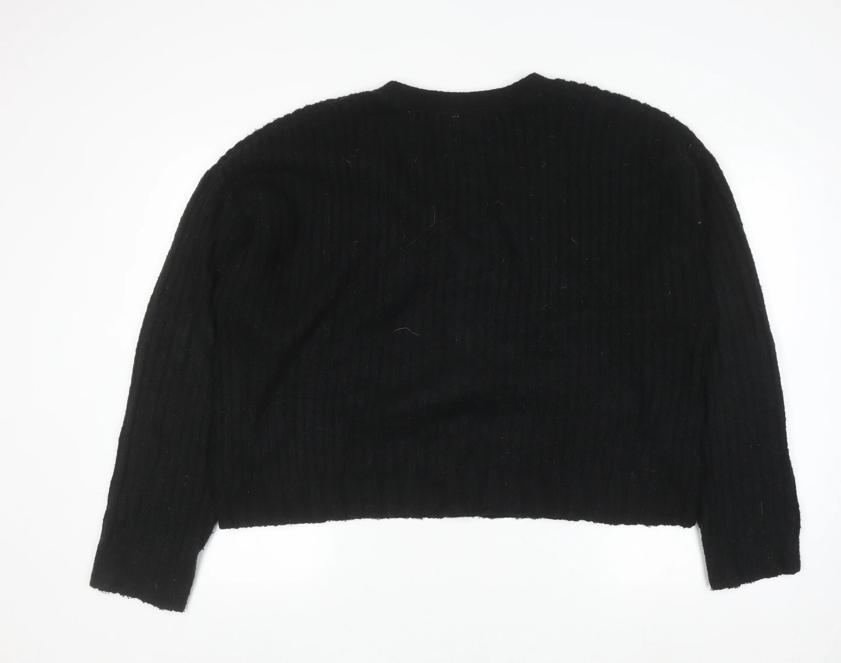 Collusion Women’s Black V-Neck Knit Button Cardigan UK 18 - Image 3