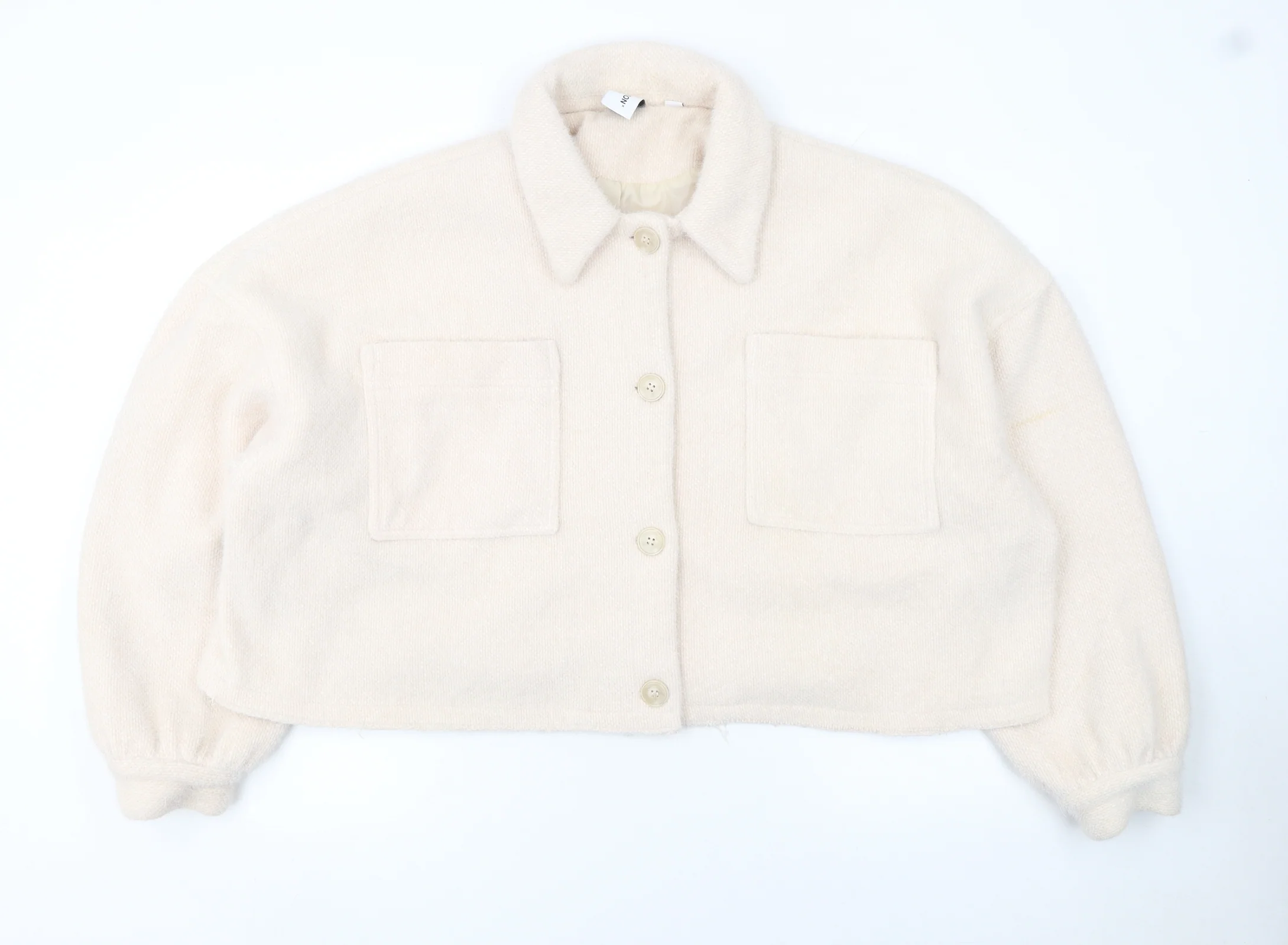 Collusion Womens Beige Cropped Button Jacket Size 18 Regular