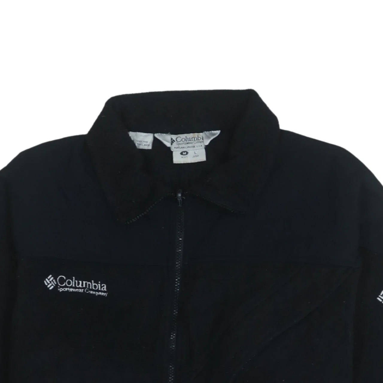 Columbia Men's Black Fleece Full Zip Outdoor Sweatshirt Size M - Image 7