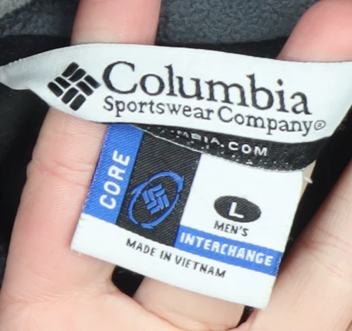 Columbia Men's Black Full Zip Fleece Sweatshirt L Outdoor Hiking - Image 5