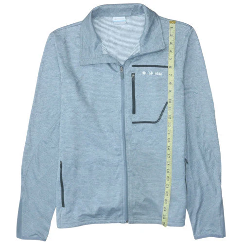 Columbia Men's Blue Polyester Full Zip Track Jacket Size L - Image 2