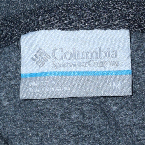 Columbia Men's Grey Pullover Hoodie M Graphic Logo Fleece Sweatshirt - Image 5
