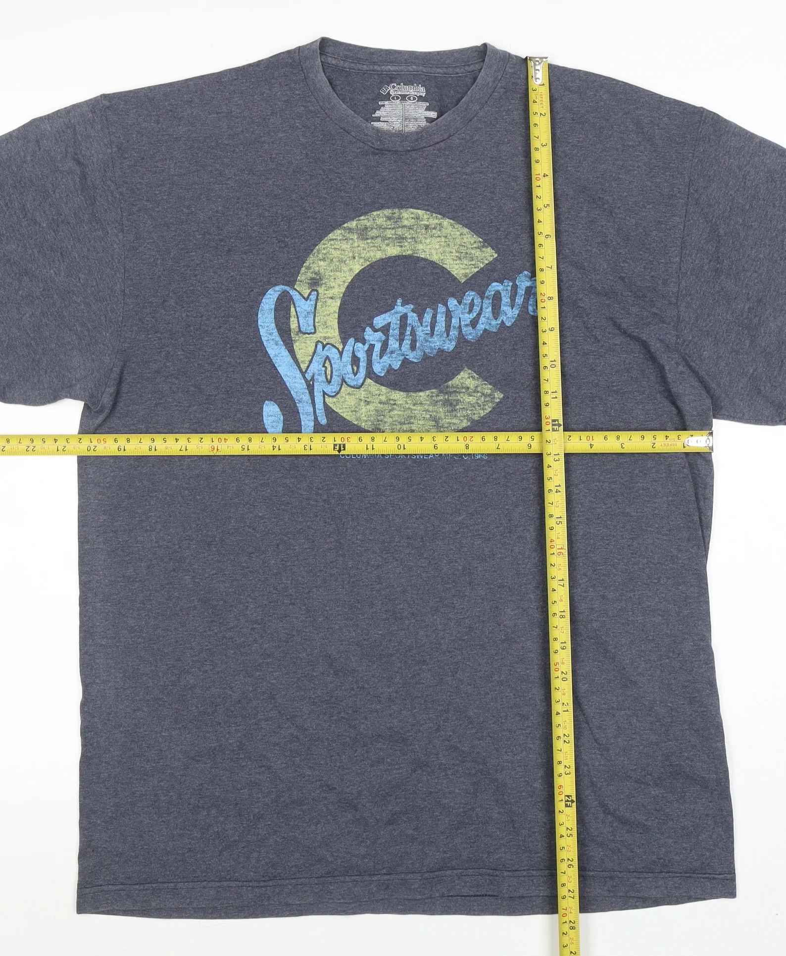 Columbia Mens Grey Sportswear Graphic T-Shirt Size L - Image 2