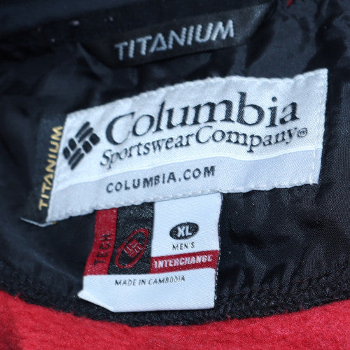 Columbia Men's Red Fleece Bodywarmer Waistcoat XL Interchange Hiking Outdoor - Image 5