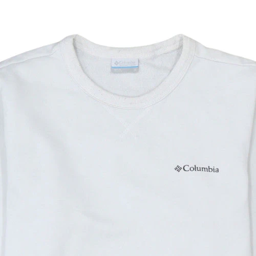 Columbia Mens White Small Crew Neck Long Sleeve Sweatshirt Pullover - Image 8