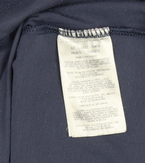 Columbia Women Navy Long Sleeve Basic T-Shirt Size S Polyester Blend - Image 5