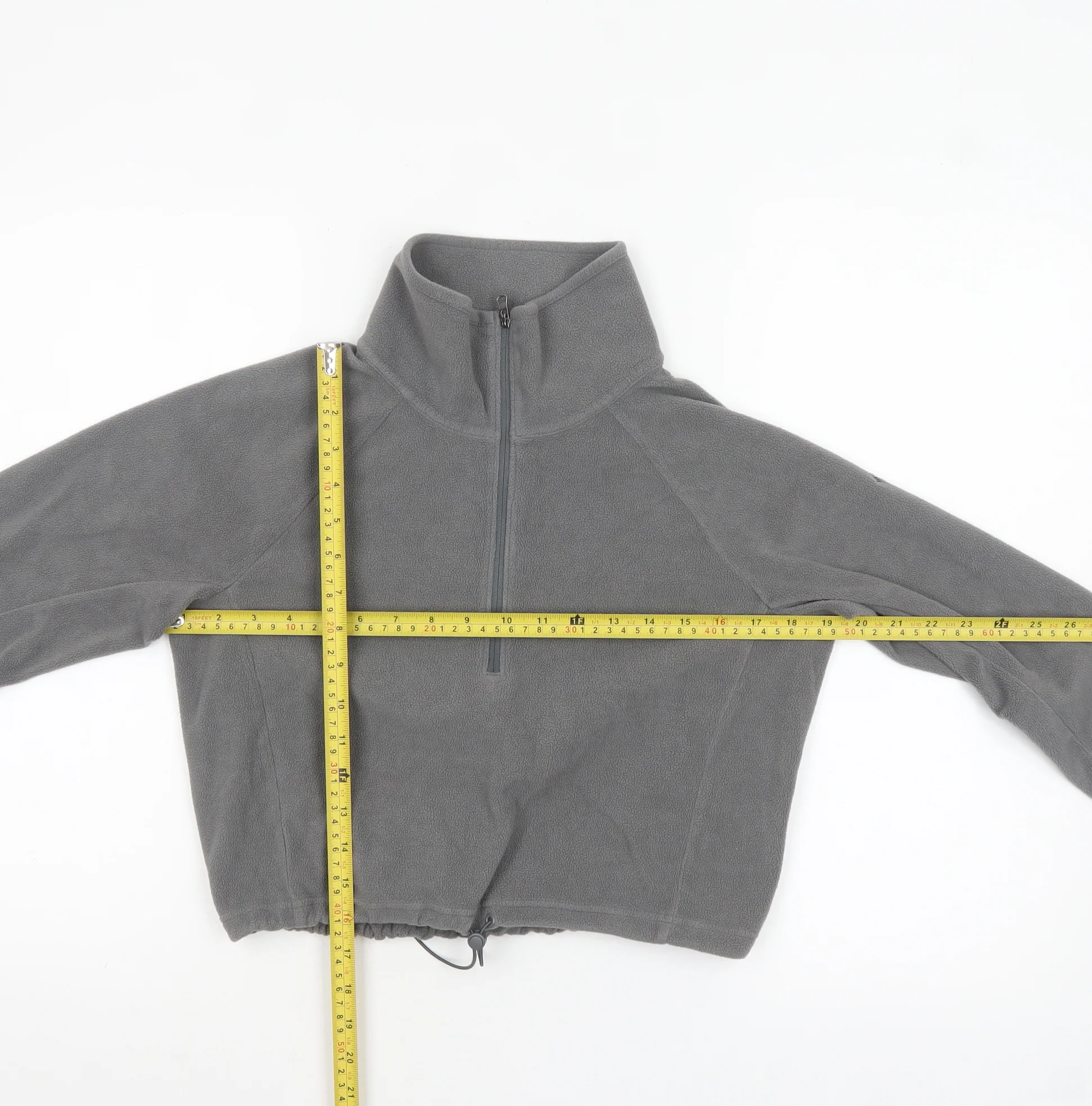Columbia Women’s Grey Fleece Pullover Sweatshirt Small 1/2 Zip Warm - Image 2