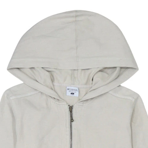 Columbia Women's Beige Full Zip Cotton Hoodie Size L - Image 8