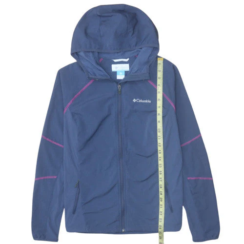 Columbia Womens Navy Hooded Full Zip Lightweight Jacket Size L - Image 3