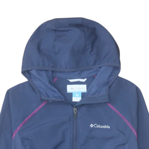 Columbia Womens Navy Hooded Full Zip Lightweight Jacket Size L - Image 8