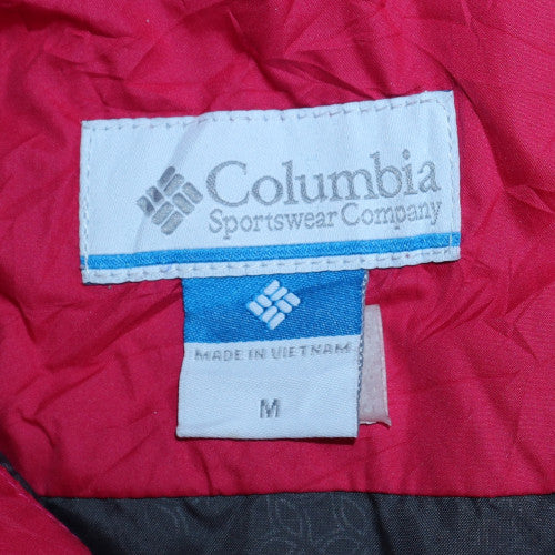 Columbia Womens Pink Hooded Puffer Jacket M Faux Fur Trim Winter - Image 5