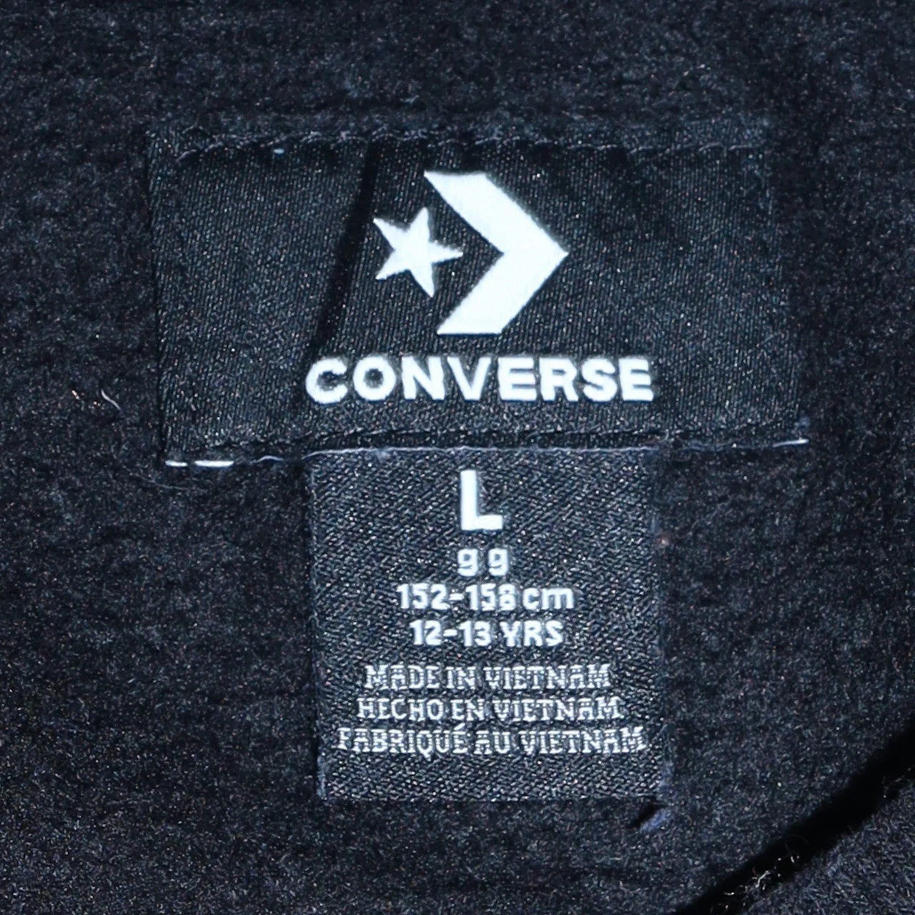 Converse Boys Black Graphic Logo Crew Neck Pullover Sweatshirt 12-13 Years - Image 6