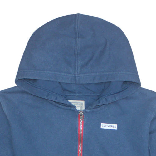 Converse Boys Blue 1/2 Zip Pullover Hoodie XL 13-15 Years - Image 8