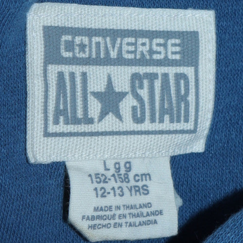 Converse Boys Blue Pullover Hoodie 12-13 Years Graphic All Star Cotton - Image 6