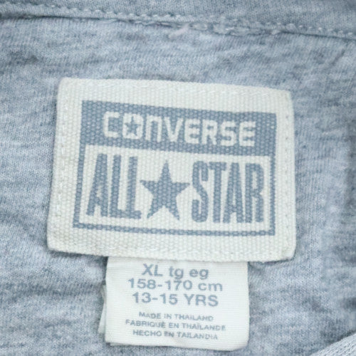Converse Boys Grey Hooded Pullover Hoodie XL 13-15 Years All Star Logo - Image 5