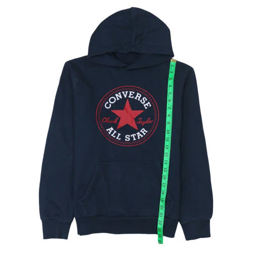 Converse Boys Navy Blue Hoodie XL 13-15 Years Pullover Logo Design - Image 2