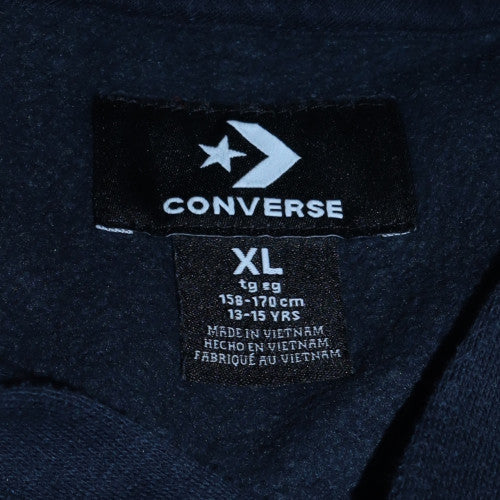 Converse Boys Navy Blue Hoodie XL 13-15 Years Pullover Logo Design - Image 5