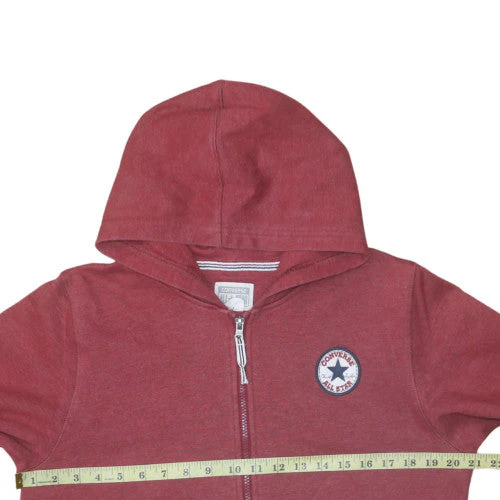 Converse Boys Red Full Zip Hoodie XL 13-15 Years Cotton Blend - Image 2
